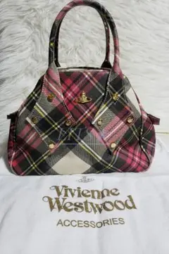 Vivienne Westwood ハンド バッグ ヤスミン チェック レザー