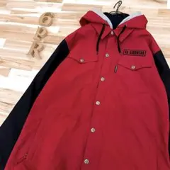 激レア【ダブルエーハードウェア】スノーボード ウェア ジャケット XL 赤×黒