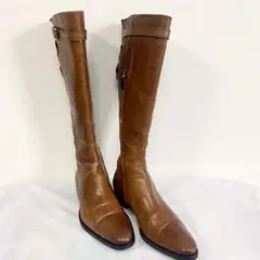 santoni サントーニ レザーロングブーツ サイドファスナーブーツ 36.5