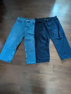 （土日限定値下げ）UNIQLOワイドストレート2本セット38インチ