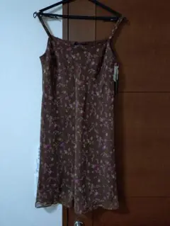 Juélamy 花柄キャミワンピース ブラウン