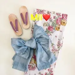 ❤️即完売商品❤️【メゾンドフルール 】パリブーケ柄浴衣《ライトピンク》