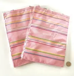 【三越】ピンクストライプ トートバッグ 新品2セット エコバッグ