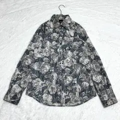 EDGE RUPERT ジャガード 総柄シャツ M 花柄 ド派手 立体的 古着