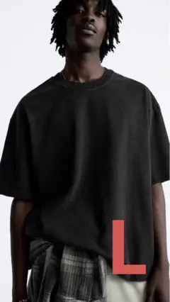 美品ザラダメージリラックスフィットTシャツ