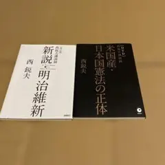 【2冊セット】新説・明治維新 米国産 日本国憲法の正体（DVD未開封）