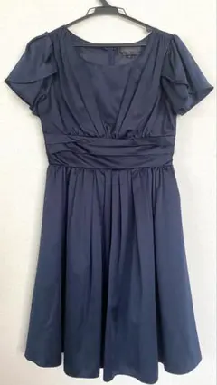 ♡ネイビー フレアスリーブ 膝丈ドレス♡RUIRUE♡