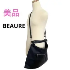【美品 BEAURE ヴュレ】カウレザー A4 2WAY ショルダー 本革