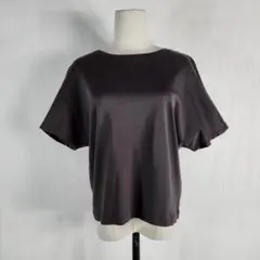 MICHEL KLEIN ミッシェルクラン バックギャザーTシャツ チョコレート