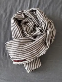 新品 ダニエラグレジス  Daniela Gregis  大判 リネン ストール DANIELA GREGIS（ダニエラグレジス）ストール グレー サイズ