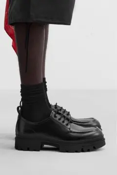ZARA ザラ スクエアトゥ　ローファー　size43/ブラック