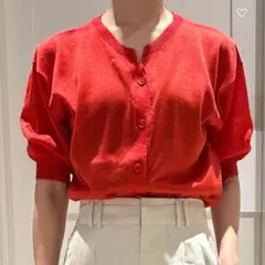 シアー キーネックカーディガン ウォッシャブル