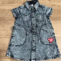 【美品】ブリーズ　90 デニムワンピ