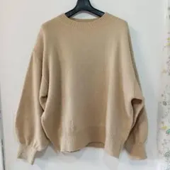 chocol raffine robe　セーター　ベージュ　ｓ-00931