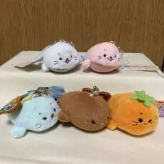 【最終お値下げ】しろたん　 携帯クリーナーぬいぐるみ４体＆ ミニぬいぐる1体
