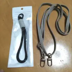 合成皮革 ショルダーストラップとハンドストラップ ２点セット