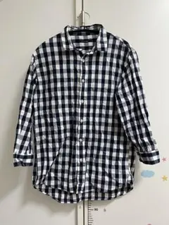 URBAN RESEARCH DOORSギンガムチェック　ネイビー　38 長袖