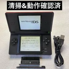 ig【清掃&動作確認済】Nintendo DS Lite クリムゾンブラック本体