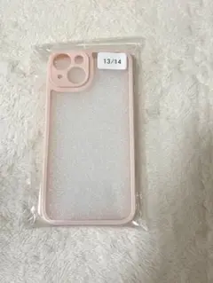 iPhone1314ケースクリアベビーピンク無地透明新品未使用ソフト