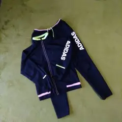adidas アディダス フルジップジャケット パンツセット ブラック