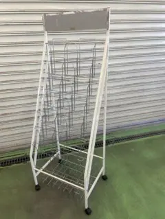 林製作所 キャスター付き パンフレットスタンド2列 YS-43