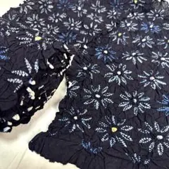 2898★かわいい花柄　絞り　浴衣反物★有松　鳴海★