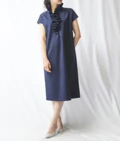 美品♡NARACAMICIE ナラカミーチェ フリル付きシャツワンピース XL