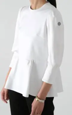 新品 ボーダーズアットバルコニー スウェット ベージュ　定価47.300円 38 CREW NECK TOP | BORDERS at BALCONY (Women