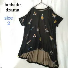 ベッドサイドドラマ　フロムダスクティルドーン　モラトリアムドレープTシャツ　総柄