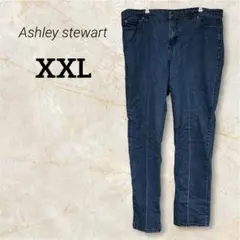 Ashley stewart ダークブルー スキニージーンズ【XXL】ゆったり