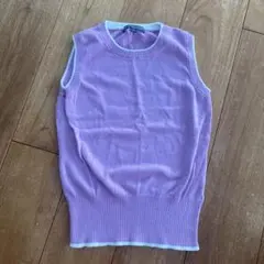 Brooks Brothers ノースリーブセーター XS ライトパープル