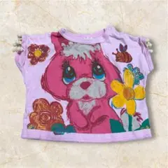 Tシャツ　派手　個性的　ピンク　vana vana ヴァナヴァナ80センチ