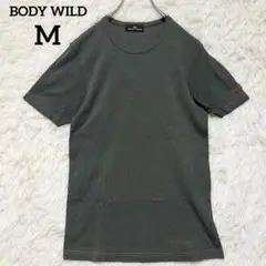 BODY WILD メンズ カジュアル Tシャツ 綿混 サイズM ダークグレー