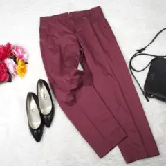 Y4728*最高級☆ロロピアーナ☆極美品☆極上コットン☆パンツ☆紫パープル 40