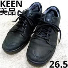 美品　キーン　KEEN 　レザースニーカー　26.5㎝　黒