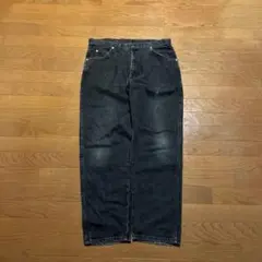 90s wrangler 後染めblack denimW38×L32 buggy