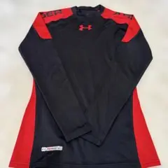 UNDER ARMOUR ヒートギア 長袖アンダーシャツ 黒/赤