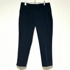 n0659【ユニクロ】アンクルパンツ　テーパードパンツ　センタープレス　ネイビー