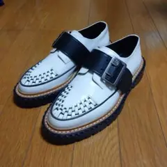 BURBERRY モンクストラップ ツートーン シューズ