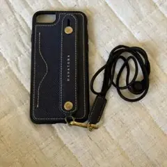 HANATORA スマホショルダーストラップ ネイビーiPhoneSE