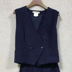 昭和平成レトロ80年代OLスーツストライプベストのみ