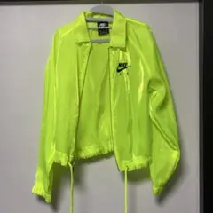 Nike Air 蛍光イエロー ジャケット M シアー素材 ダンスにも美品