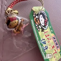 ハローキティ　ご当地キティ　ストラップ　根付け　伊豆限定　金山
