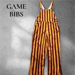 GAME BIBS オーバーオール　イエロー　ワインレッド　M