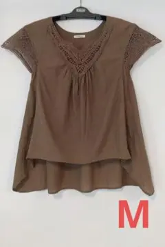 SELF SERVICE インド綿チュニック ブラウン Mサイズ