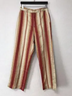 バルデッサリーニ　ストライプ　リネンパンツ