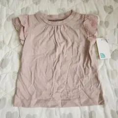 新品タグ付き ベビートップスインナー 60-70サイズ 袖フリルTシャツ