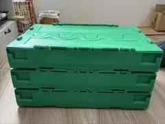 緑色の折りたたみプラスチックコンテナ