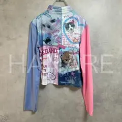 Y2K　パステル ワンニャン cute セカンドスキン　パワーネット　Tシャツ
