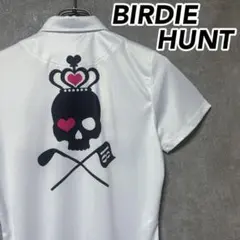 BIRDIE HUNT バーディハント ロゴ 半袖 ポロシャツ ホワイト ウェア